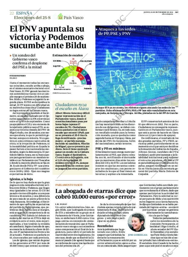 ABC MADRID 15-09-2016 página 22