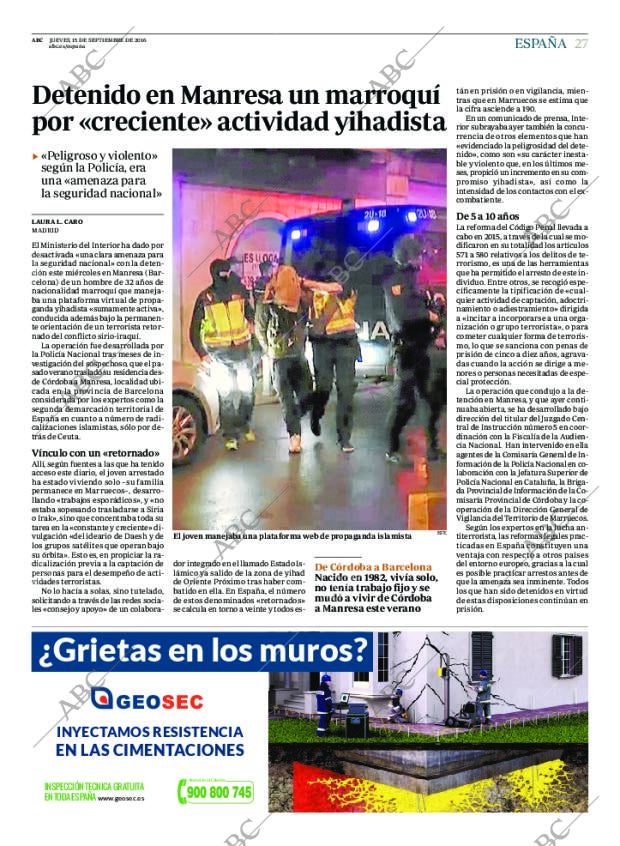 ABC MADRID 15-09-2016 página 27