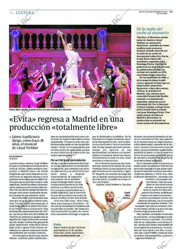 ABC MADRID 15-09-2016 página 50