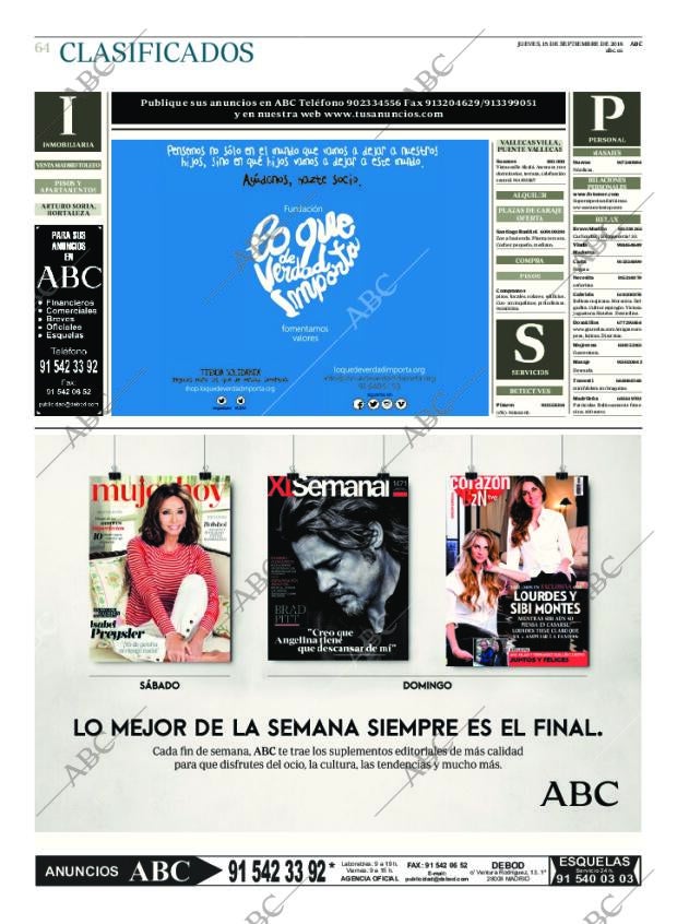 ABC MADRID 15-09-2016 página 64