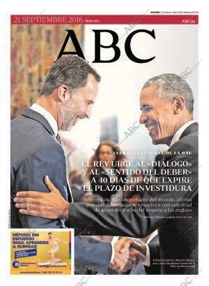 ABC MADRID 21-09-2016 página 1