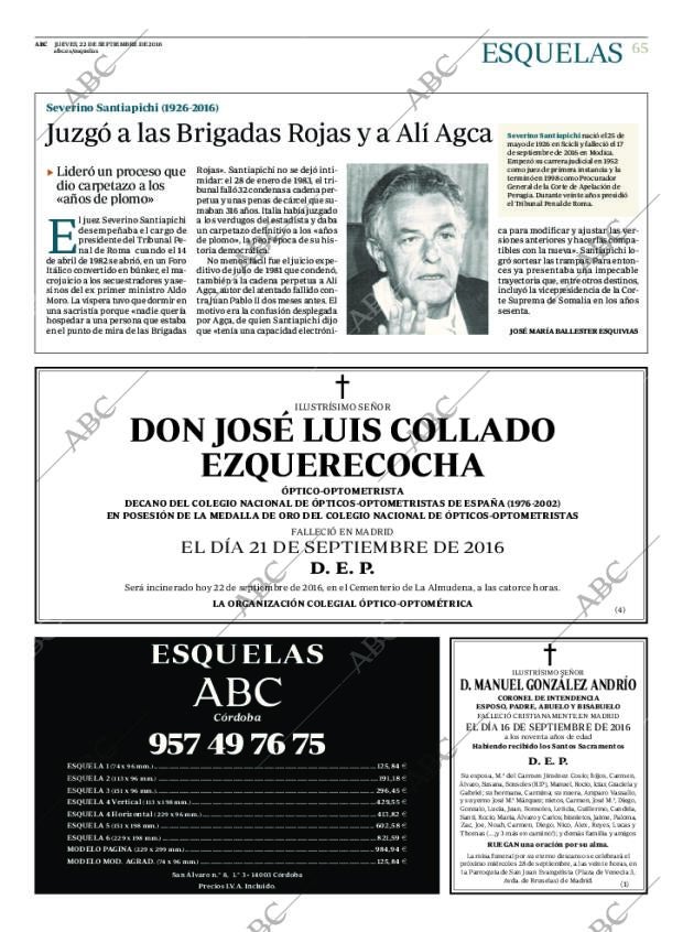 ABC CORDOBA 22-09-2016 página 65