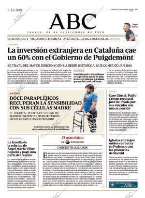 ABC MADRID 22-09-2016 página 2