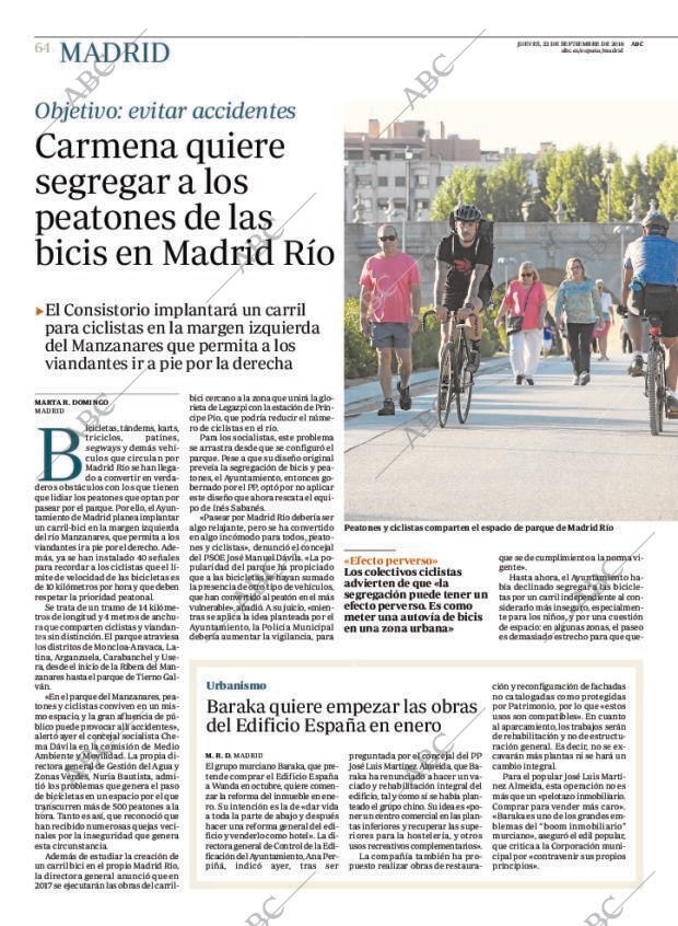 ABC MADRID 22-09-2016 página 64