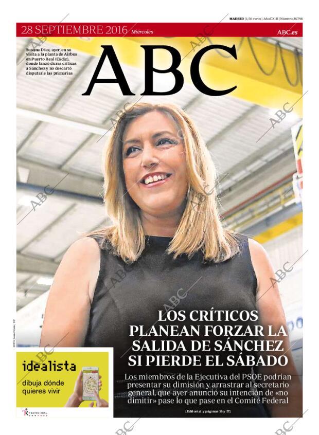 ABC MADRID 28-09-2016 página 1