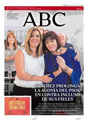 ABC MADRID 30-09-2016 página 1