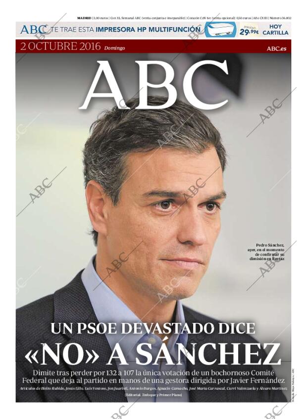 ABC MADRID 02-10-2016 página 1