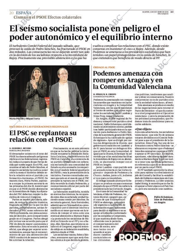 ABC MADRID 04-10-2016 página 20