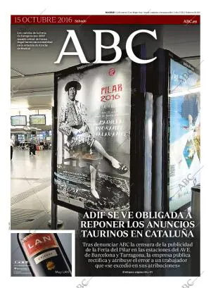 ABC MADRID 15-10-2016 página 1