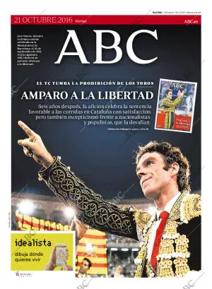 ABC MADRID 21-10-2016 página 1