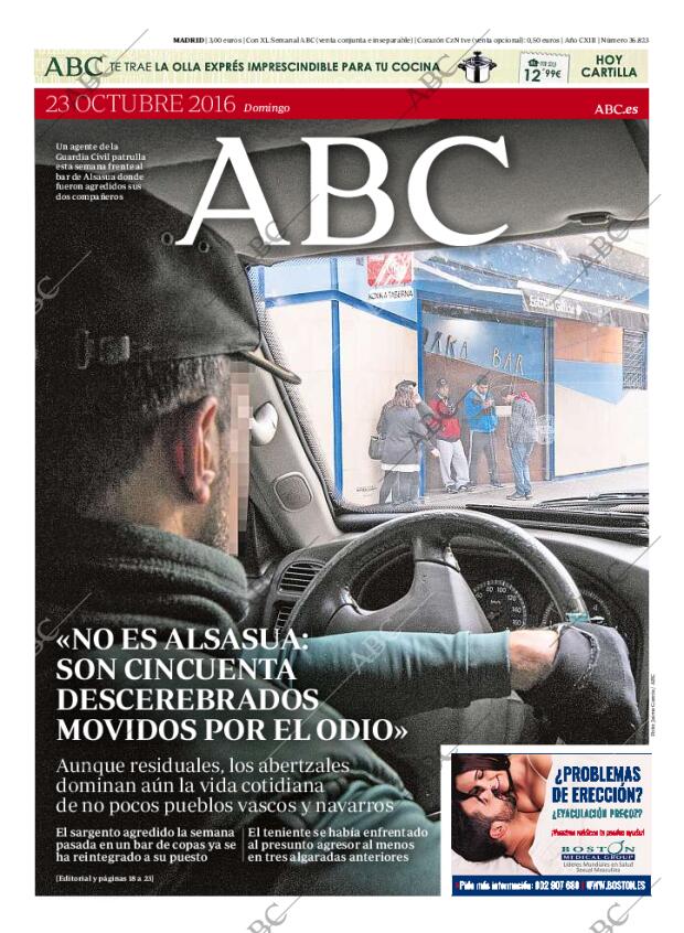 ABC MADRID 23-10-2016 página 1