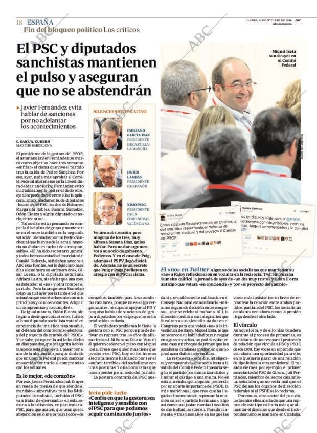 ABC MADRID 24-10-2016 página 18