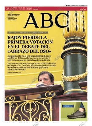 ABC MADRID 28-10-2016 página 1