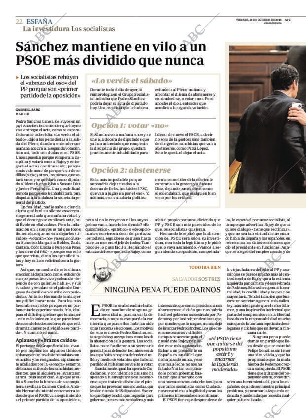 ABC MADRID 28-10-2016 página 22