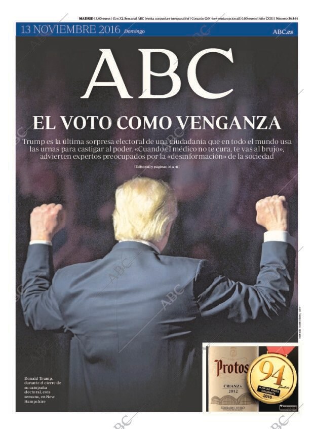 ABC MADRID 13-11-2016 página 1