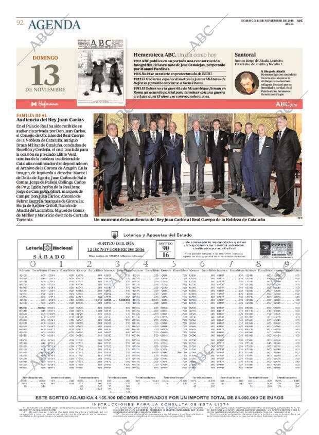 ABC MADRID 13-11-2016 página 92