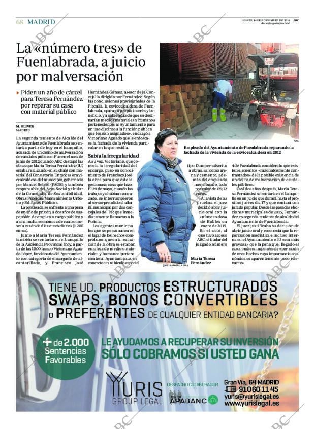 ABC MADRID 14-11-2016 página 68