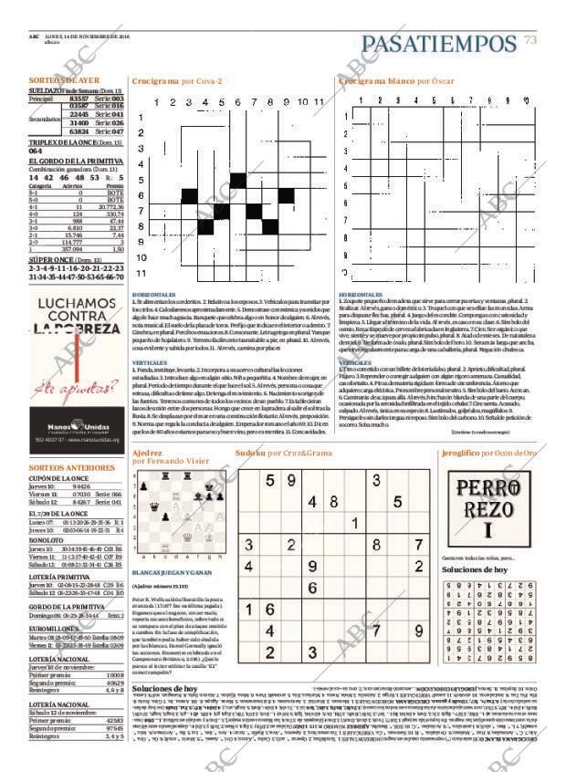 ABC MADRID 14-11-2016 página 73