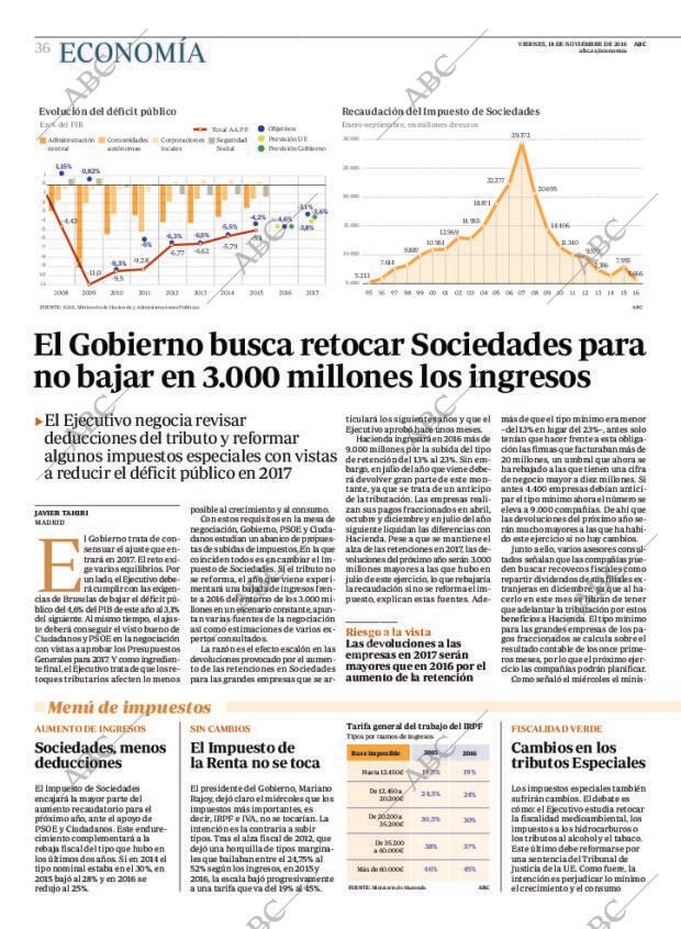 ABC MADRID 18-11-2016 página 36