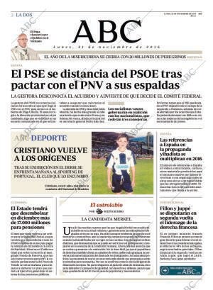 ABC MADRID 21-11-2016 página 2