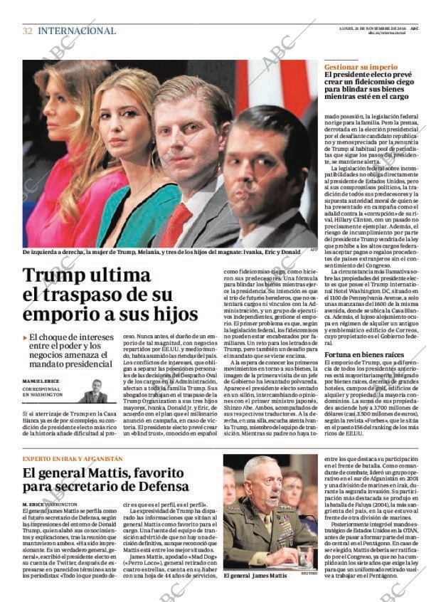 ABC MADRID 21-11-2016 página 32