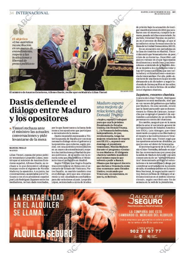 ABC MADRID 22-11-2016 página 34