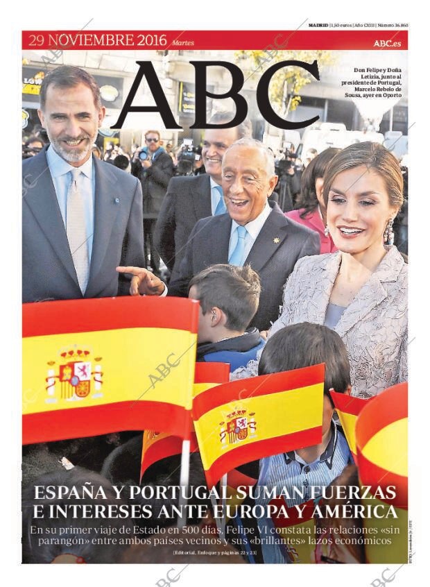 ABC MADRID 29-11-2016 página 1