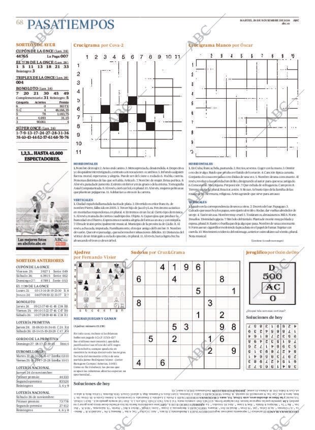 ABC MADRID 29-11-2016 página 68