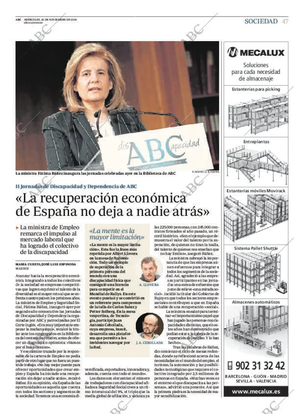 ABC MADRID 30-11-2016 página 47