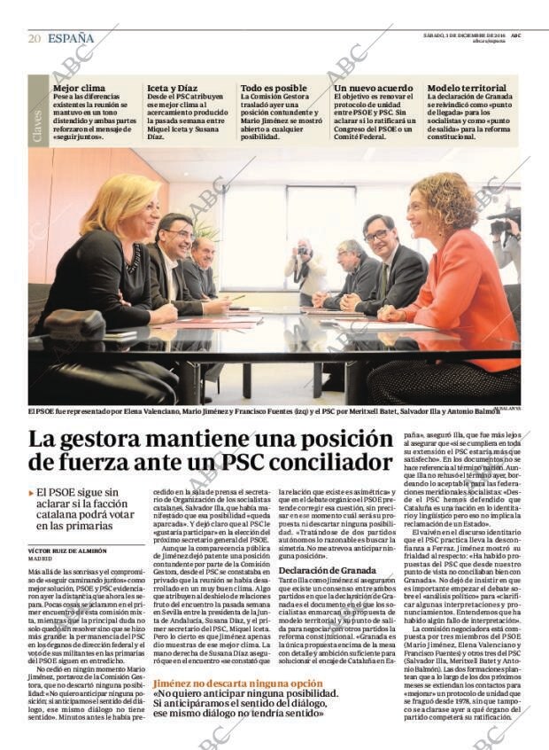 ABC MADRID 03-12-2016 página 20