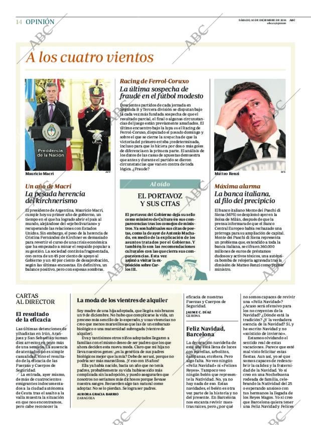 ABC MADRID 10-12-2016 página 14