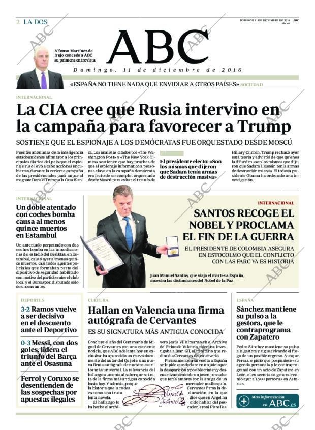 ABC MADRID 11-12-2016 página 2
