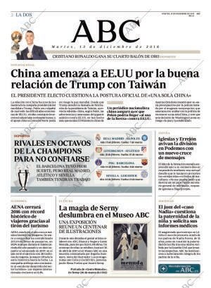 ABC MADRID 13-12-2016 página 2