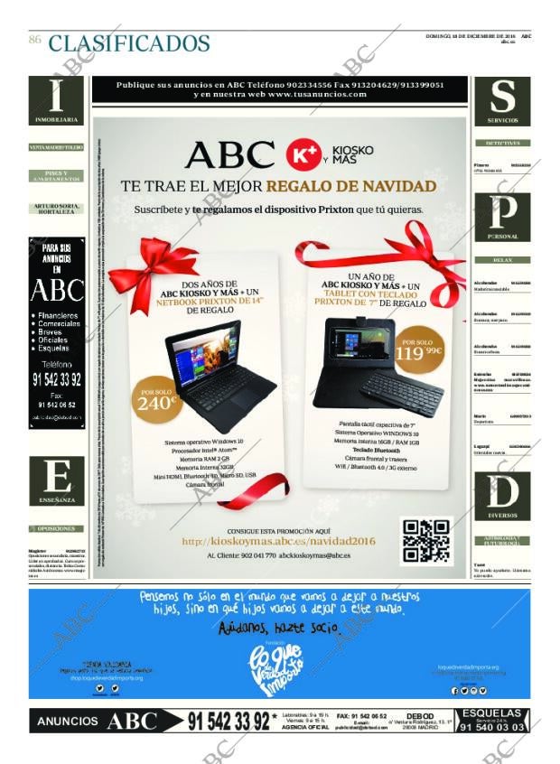 ABC MADRID 18-12-2016 página 88