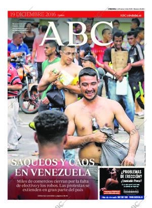 ABC CORDOBA 19-12-2016 página 1