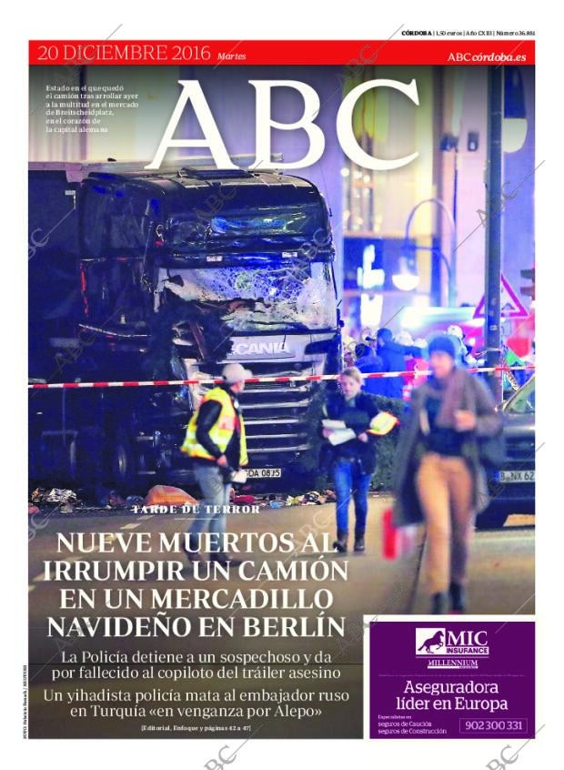 ABC CORDOBA 20-12-2016 página 1