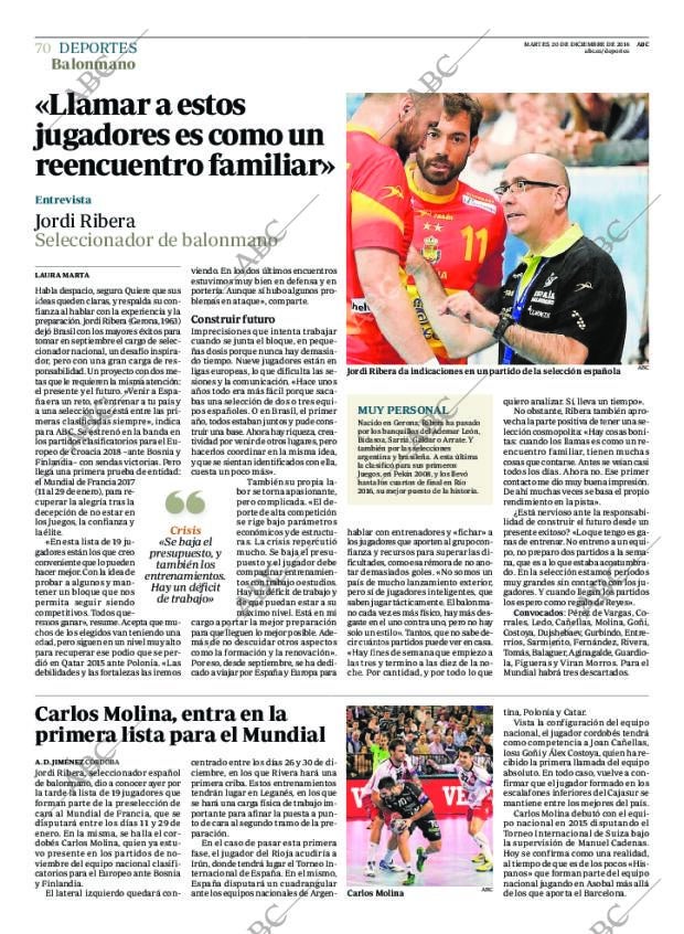 ABC CORDOBA 20-12-2016 página 70