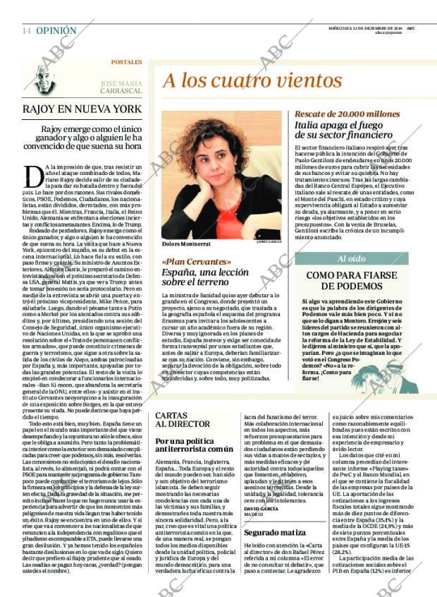 ABC MADRID 21-12-2016 página 14
