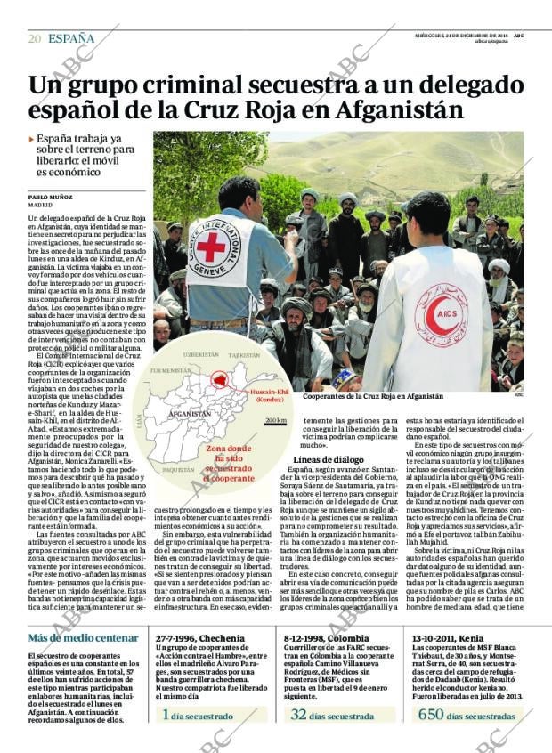 ABC MADRID 21-12-2016 página 20