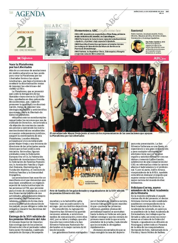ABC MADRID 21-12-2016 página 58