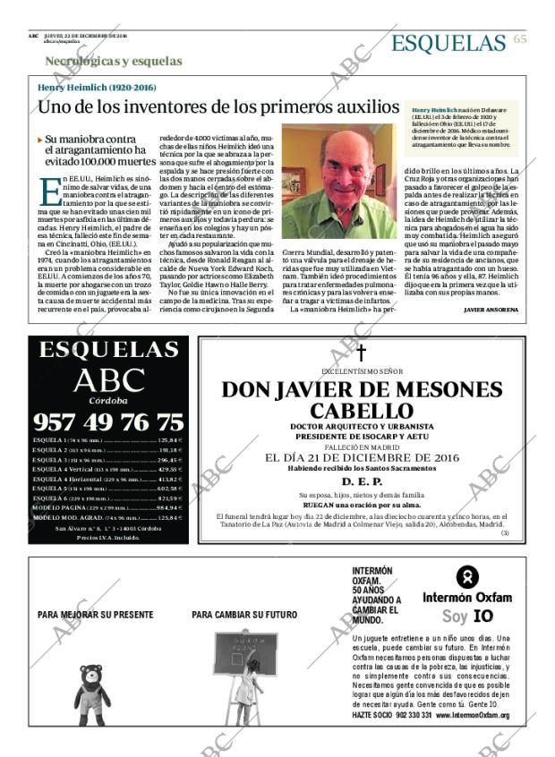 ABC CORDOBA 22-12-2016 página 65