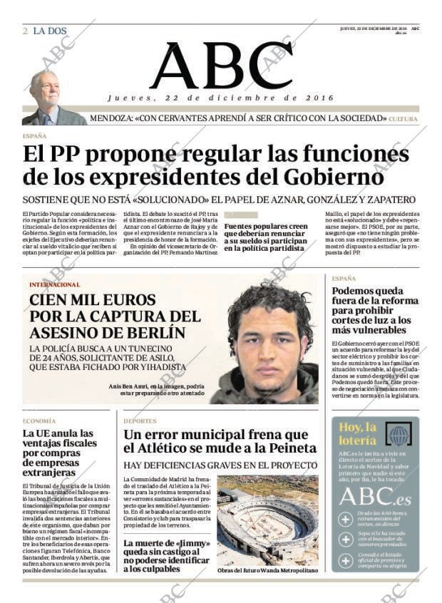 ABC MADRID 22-12-2016 página 2