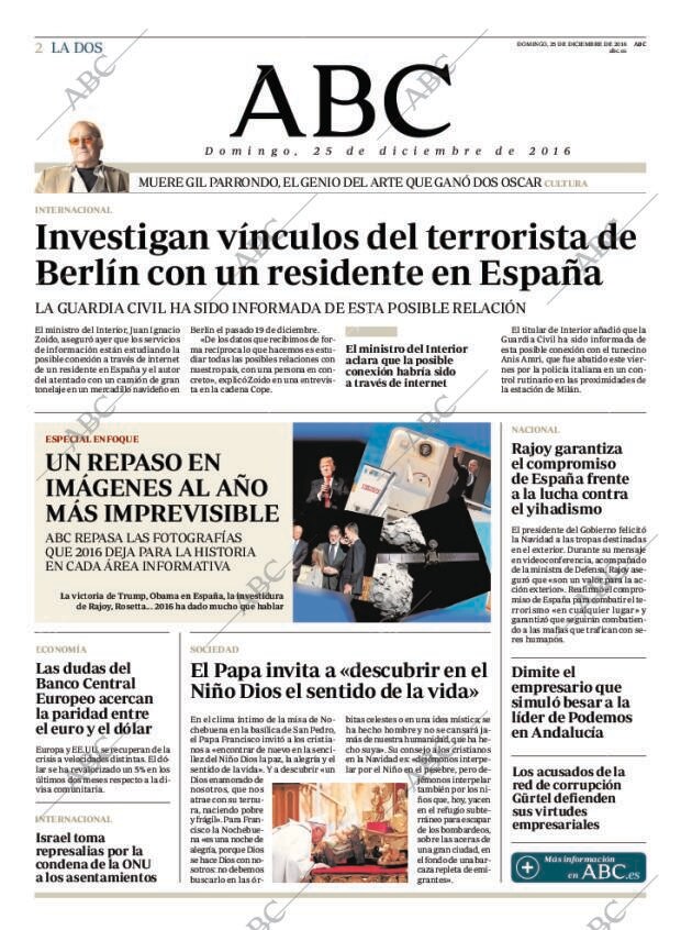 ABC MADRID 25-12-2016 página 2
