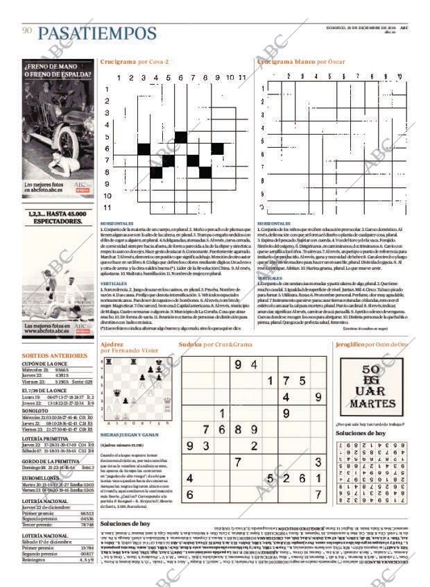 ABC MADRID 25-12-2016 página 90