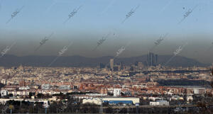 Contaminación en Madrid vista desde el Cerro de los Ángeles en Getafe