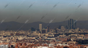 Contaminación en Madrid vista desde el Cerro de los Ángeles en Getafe