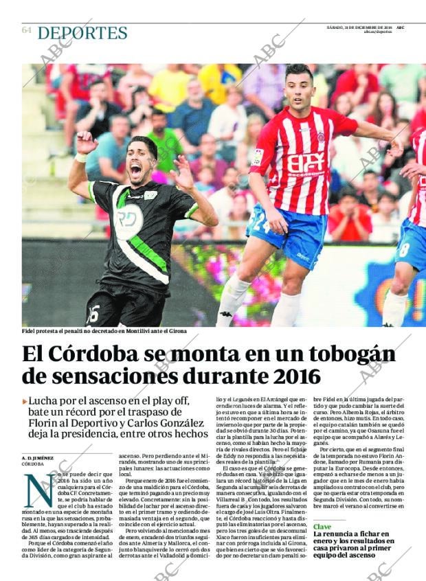ABC CORDOBA 31-12-2016 página 64