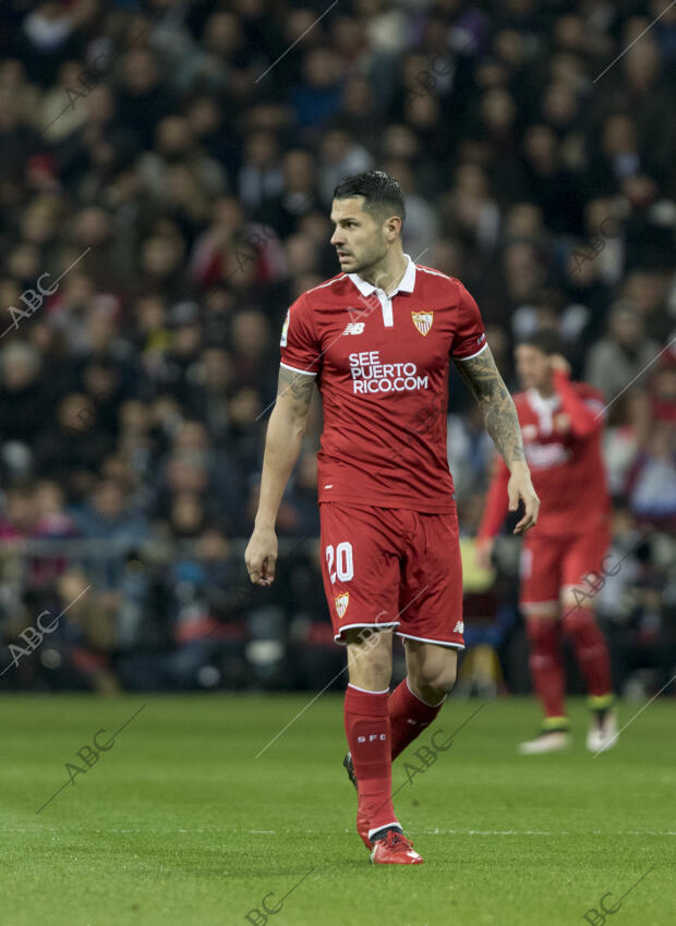 Partido de Copa del Rey, disputado en el estadio Santiago Bernabéu entre el Real...