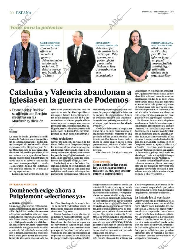 ABC MADRID 04-01-2017 página 20