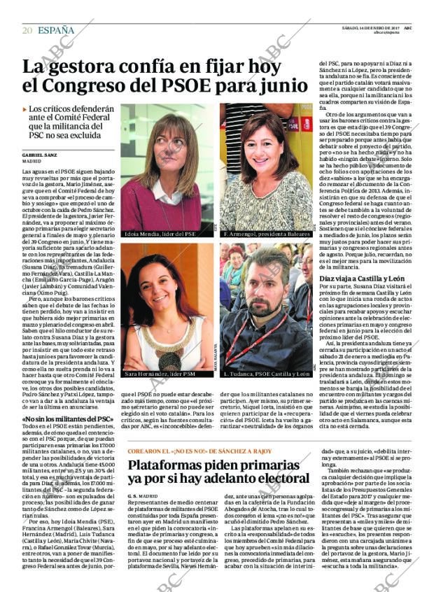 ABC MADRID 14-01-2017 página 20